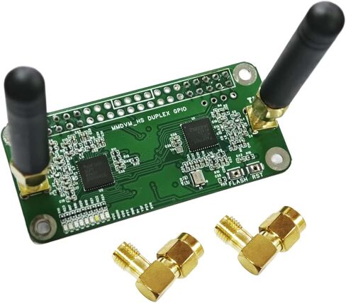 AURSINC Mini MMDVM Duplex Hotspot Board with Antenna, UHF (433-900MHz) VHF (144-146MHz) Dual Band, Supports P25 DMR YSF DSTAR NXDN POCSAG, Compatible with Raspberry Pi-Zero W/3/3B/3B+/4 (without OLED) in Saudi Arabia