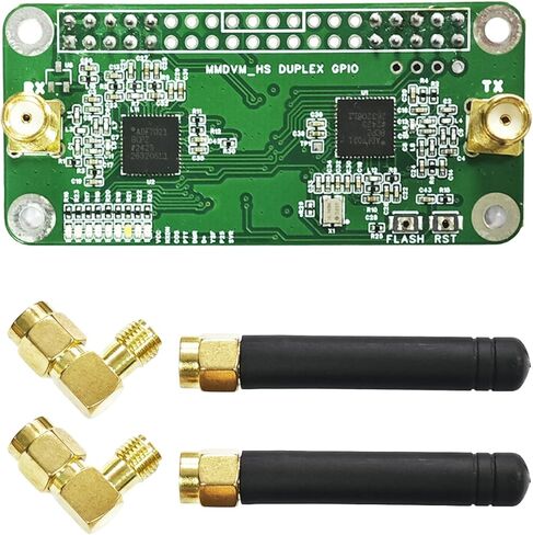 AURSINC Mini MMDVM Duplex Hotspot Board with Antenna, UHF (433-900MHz) VHF (144-146MHz) Dual Band, Supports P25 DMR YSF DSTAR NXDN POCSAG, Compatible with Raspberry Pi-Zero W/3/3B/3B+/4 (without OLED) in Saudi Arabia