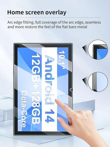 Screen Protector for ATMPC T10 Android Tablet 10 Inch tablet, Anti-Scratch 9H Hardness Touch Sensitive 2.5D Rounded Edges Bubble Free Easy to Install,2 Pack. in Saudi Arabia