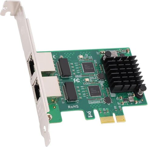GOWENIC Gigabit Network Card 2 Port, 10/100/1000Mbps Gigabit Ethernet RJ45 NIC Adapter, Supports PXE VL Aggregation, for Desktop PC in Saudi Arabia