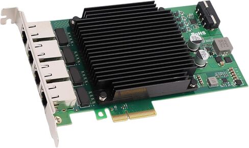 GOWENIC 4 Port PoE PCIe Network Card, 2.5G Gigabit Ethernet Card with Heat Dissipation Design, RJ45 Ethernet NIC Adapter for Desktop PC Server Linux VMware in Saudi Arabia
