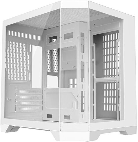 حافظة كمبيوتر ألعاب DIYPC DIY-CUBE03-W بيضاء مزدوجة USB3.0 من الزجاج المقسى Micro ATX مع 3 × لوحة من الزجاج المقسى in Kuwait