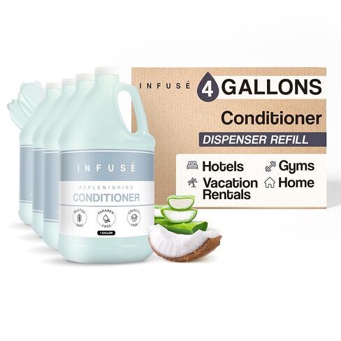 Infuse Hotel Body Wash/Hand Soap | 1 Gallon | Designed to Refill Soap Dispensers | by Terra Pure (Set of 4) in Saudi Arabia