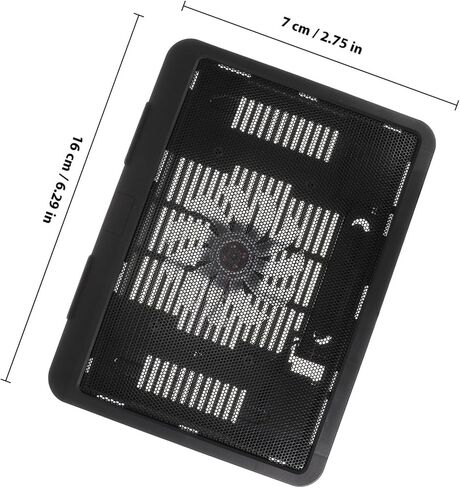 Laptop Cooling Pad and Stand with Quiet Fans Adjustable Black Laptop Cooler Base for Gaming and Office Use Non-Slip Computer Support in Saudi Arabia