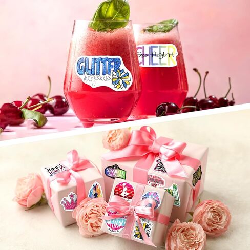 SigyoJeom 200PCS Cheer Stickers, Cheerleading Vinyl Stickers for Girls, Cheerleader Gifts & Party Favors Bulk for Team Spirit, Cheer Decals for Laptops Water Bottles Goodie Bags in Kuwait