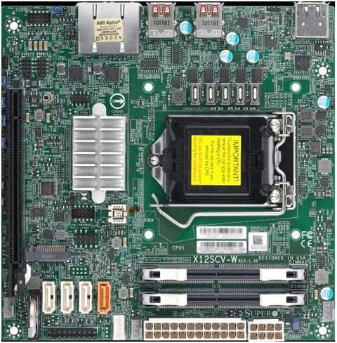 SUPERMICRO MBD-X12SCV-W-O Mini-ITX اللوحة الأم للخادم LGA 1200 Intel W480E in Saudi Arabia