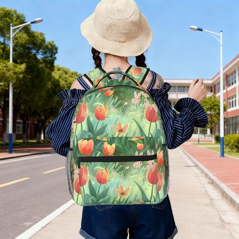 Bluebird Floral Casual Backpack, Lightweight Laptop Bag Daypack, Bird and Flower Backpacks for Women Girls Teens Students, Watercolor Nature Polyester Bookbag Gifts for School Work Travel Hiking in Saudi Arabia