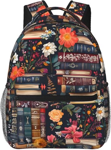 Bluebird Floral Casual Backpack, Lightweight Laptop Bag Daypack, Bird and Flower Backpacks for Women Girls Teens Students, Watercolor Nature Polyester Bookbag Gifts for School Work Travel Hiking in Saudi Arabia