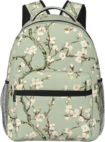 Bluebird Floral Casual Backpack, Lightweight Laptop Bag Daypack, Bird and Flower Backpacks for Women Girls Teens Students, Watercolor Nature Polyester Bookbag Gifts for School Work Travel Hiking in Saudi Arabia