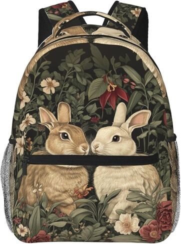 Bluebird Floral Casual Backpack, Lightweight Laptop Bag Daypack, Bird and Flower Backpacks for Women Girls Teens Students, Watercolor Nature Polyester Bookbag Gifts for School Work Travel Hiking in Saudi Arabia