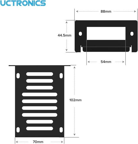UCTRONICS حامل حامل من الفولاذ الكربوني Raspberry Pi مقاس 19 بوصة 1U، يحمل ما يصل إلى 5 لوحات Raspberry Pi 5/4B/3B+، دعامات أمامية قابلة للإزالة، متوافقة مع محركات أقراص SSD مقاس 2.5 بوصة in Saudi Arabia