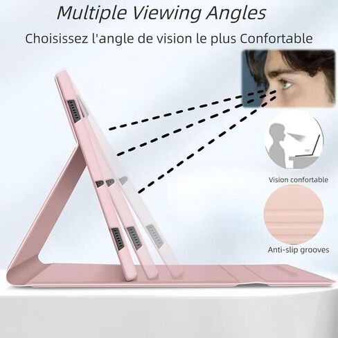 Keyboard Case for Samsung Galaxy Tab A9 Plus/A9+ 11’’ 2023, Samsung A9 Plus Tablet Case with Pen Slot 7 Colors Backlight Detachable Folio Keyboard Cover with Mouse (SM-X210/X216/X218 .(Pink-M-T) in Saudi Arabia