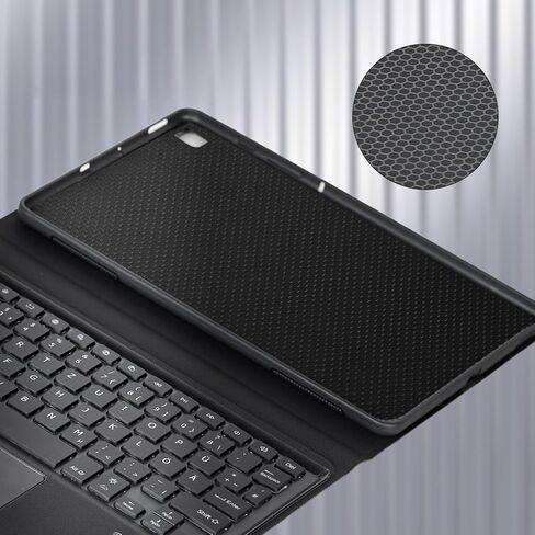 حافظة لوحة مفاتيح بلوتوث للحماية من SaharaCase مع لوحة التتبع لجهاز Lenovo Tab P11 (الجيل الثاني) [ممتص للصدمات] حامل مدمج للحماية القوية ومضاد للانزلاق - أسود in Kuwait