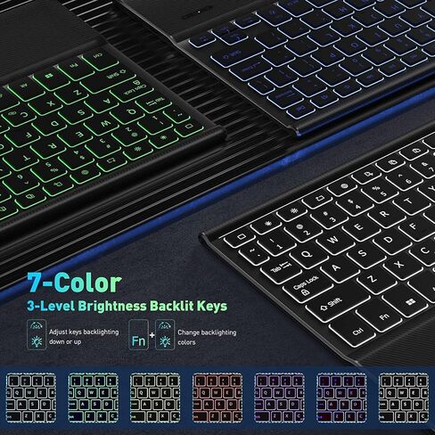 حافظة لوحة مفاتيح بلوتوث للحماية من SaharaCase مع لوحة التتبع لجهاز Lenovo Tab P11 (الجيل الثاني) [ممتص للصدمات] حامل مدمج للحماية القوية ومضاد للانزلاق - أسود in Kuwait