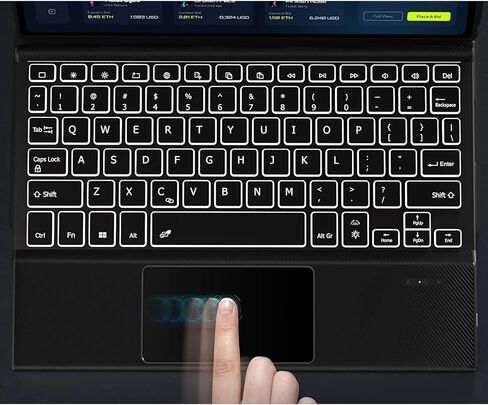 حافظة لوحة مفاتيح بلوتوث للحماية من SaharaCase مع لوحة التتبع لجهاز Lenovo Tab P11 (الجيل الثاني) [ممتص للصدمات] حامل مدمج للحماية القوية ومضاد للانزلاق - أسود in Kuwait