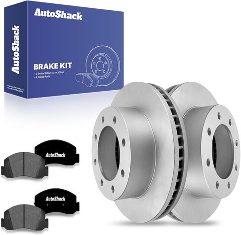AutoShack 13.66" (347 mm) Front Vented Brake Rotors + Ceramic Brake Pads Replacement for 2005-2008 Ford F-350 Super Duty 2005-2007 Ford F-250 Super Duty 6-PC Brake Kit in Saudi Arabia