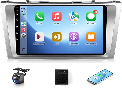 8 Core 4+64G راديو السيارة ستيريو لتويوتا كامري 2006-2011 مع CarPlay Android Auto، Android 13 9 بوصة تعمل باللمس راديو BT5.1 GPS FM/RDS كاميرا احتياطية SWC راديو، مناسب لشاشة JBL ومصنع كبيرة in Kuwait