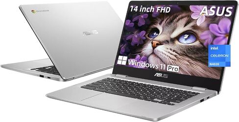 كمبيوتر محمول ASUS خفيف الوزن مقاس 14 بوصة، شاشة FHD، Intel رباعي النواة N4500 حتى 2.8 جيجا هرتز، ذاكرة الوصول العشوائي 4 جيجا، 128 جيجا eMMC، شاشة مضادة للتوهج، واي فاي، ويندوز 11 هوم في وضع S، ستار بلاك in Kuwait