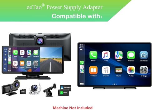 محول شاحن سيارة USBC قابل لإعادة الشحن متوافق مع LAMTTO RC06 RC07 9 بوصة 9.26 بوصة سيارة لاسلكية Carplay نموذج الشاشة: XHC-SR053500 XHCSR053500 DC12V-24V كابل سلك إمداد الطاقة in Saudi Arabia
