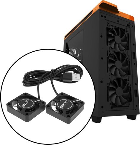 مروحة تبريد مزدوجة USB 5V 4010 مقاس 40 × 40 × 10 مم لحالة الكمبيوتر الشخصي in Kuwait