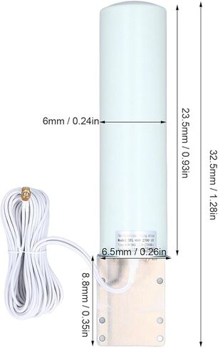 Eujgoov هوائي متعدد الاتجاهات عالي الكسب ABS بناء يعزز إشارة 4G LTE SMA ذكر موصل 12dBi مثالي لتركيبات المودم الخارجية in Saudi Arabia