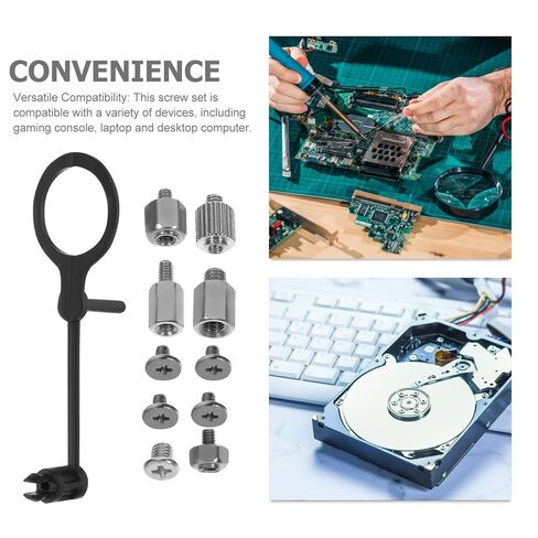 M.2 SSD Mounting Screw Kit with Assorted Screws and Standoffs for Motherboard, Laptop, and Gaming Console Cooling Heatsink Installation, Compatible with Asus and Other Computers in Saudi Arabia