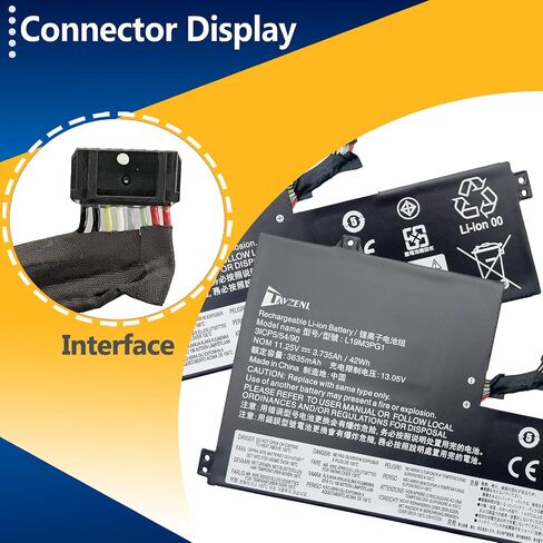 استبدال بطارية L19M3PG1 47Wh لجهاز Lenovo 300e 100e Chromebook الجيل الثاني AST 82CE 82CD IdeaPad 3 CB-11AST05 82H4 Series L19C3PG1 L19L3PG1 11.52V 4125 in Kuwait