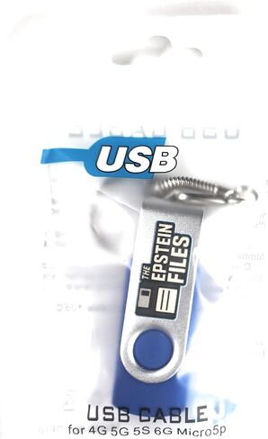 محرك أقراص فلاش Epstein Files سعة 4 جيجابايت USB 3.0، تصميم سلسلة مفاتيح معدنية باللونين الأزرق والفضي، تخزين آمن للمستندات للملفات والصور الخاصة - هدية هفوة عملية بالكامل. in Kuwait