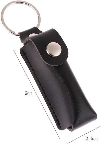 قطعتان من غطاء حافظة محرك فلاش USB وحامل وحدة تخزين Pu USB مع سلسلة مفاتيح، أسود in Kuwait