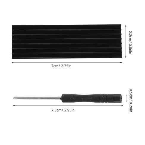 M.2 SSD Heatsink Cooling Pad 8pcs Set Passive Aluminum Alloy Heat Sink for Laptop and PC Computer Hardware Thermal Dissipation Black in Saudi Arabia