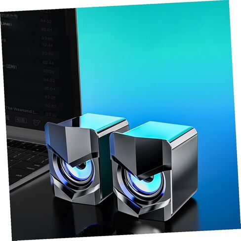 مكبرات صوت كمبيوتر USB صغيرة مع مضخم صوت جهير، صوت مكتبي متعدد الوسائط للكمبيوتر المحمول والهاتف، نظام صوت مكتبي سلكي أسود DC5v in Kuwait