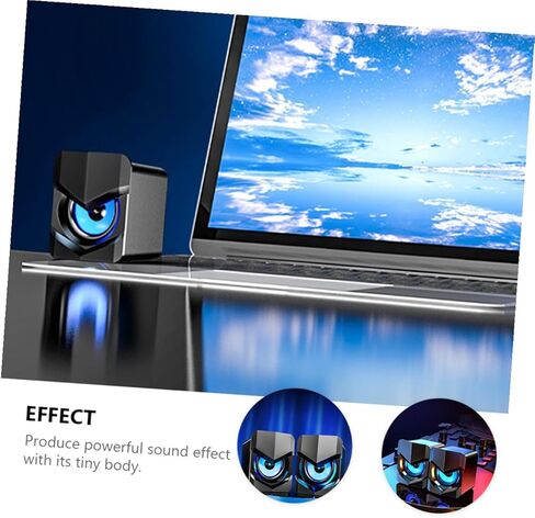 مكبرات صوت كمبيوتر صغيرة تعمل بمنفذ USB ونظام صوت سطح المكتب متعدد الوسائط مع صوت جهير، ومكبرات صوت USB سلكية لاستخدام الكمبيوتر والكمبيوتر المحمول في المكتب، باللون الأسود، متوافقة مع تيار مستمر 5 فولت in Kuwait