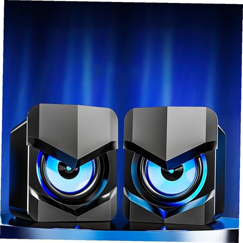 مكبرات صوت كمبيوتر صغيرة تعمل بمنفذ USB ونظام صوت سطح المكتب متعدد الوسائط مع صوت جهير، ومكبرات صوت USB سلكية لاستخدام الكمبيوتر والكمبيوتر المحمول في المكتب، باللون الأسود، متوافقة مع تيار مستمر 5 فولت in Kuwait