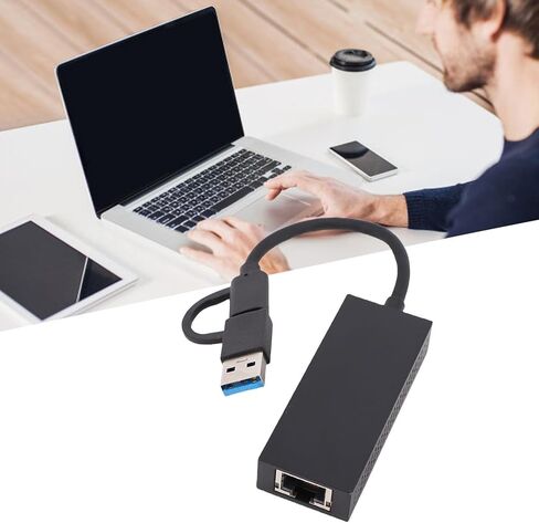SUNGOOYUE USB C to Ethernet Adapter, 2 5Gbps RJ45 Network Adapter with USB A Port for Pro Air XPS Laptop Desktop Support 10 100 1000 2500Mbps Internet in Saudi Arabia
