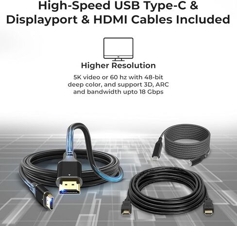 حزمة Dell Pro Smart Dock SD25 - محطة إرساء USB C مع شحن 130 واط + كابل HDMI، كابل USB C، كابل DisplayPort + قطعة قماش للتنظيف، دعم متعدد الشاشات، إيثرنت 2.5 جيجابت، أسود in Saudi Arabia