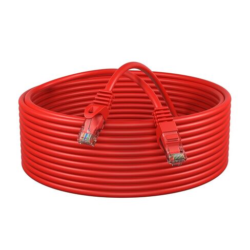 Cables Direct Online Cat6 50FT Network Ethernet Patch Cable, 550Mhz Internet Wire, Compatible with PC, Laptop, Modem, Router, TVs, Printer Cord, Consoles for Home and Office, Red in Saudi Arabia