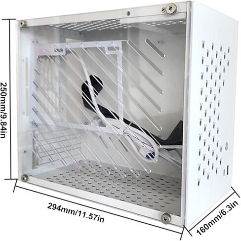 F2 ITX Case, Supports MATX ITX Motherboard 280mm GPU ATX SFX Power, with 5X 90mm Fans 120mm Liquid Cooling, for Compact PC Build Gaming Multitasking in Saudi Arabia