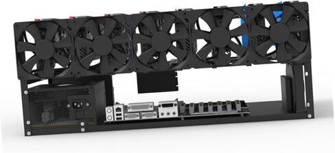 Kisangel Open Frame Graphics Cards Bracket for 8 Gpu Mining Rig Video Cards Storage Frame with High Ventilation and Other Miners in Saudi Arabia