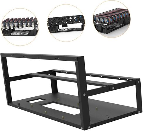 Kisangel Open Frame Graphics Cards Bracket for 8 Gpu Mining Rig Video Cards Storage Frame with High Ventilation and Other Miners in Saudi Arabia
