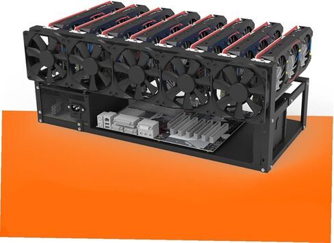 Kisangel Open Frame Graphics Cards Bracket for 8 Gpu Mining Rig Video Cards Storage Frame with High Ventilation and Other Miners in Saudi Arabia