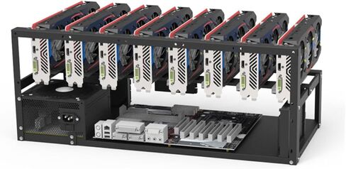 Kisangel Open Frame Graphics Cards Bracket for 8 Gpu Mining Rig Video Cards Storage Frame with High Ventilation and Other Miners in Saudi Arabia