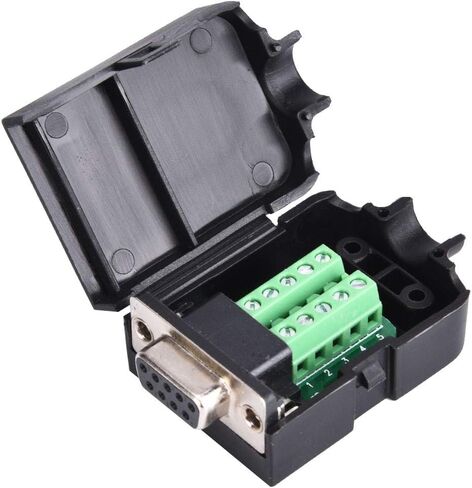 plplaaoo DB9 Female Connector Serial to Terminal Adapter with Black Housing for Industrial Control Equipment and On Site Debugging Projects Metal Plated Copper Pin 2Pcs Set in Saudi Arabia