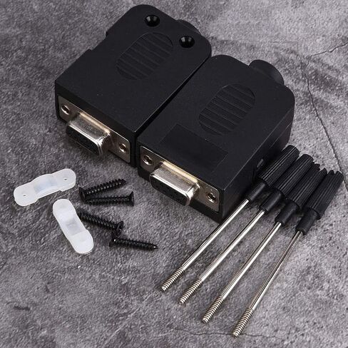plplaaoo DB9 Female Connector Serial to Terminal Adapter with Black Housing for Industrial Control Equipment and On Site Debugging Projects Metal Plated Copper Pin 2Pcs Set in Saudi Arabia