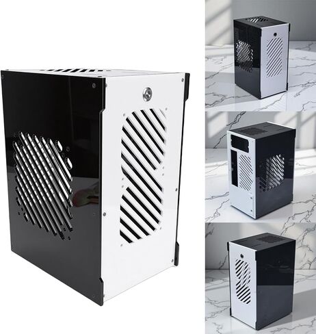 حافظة كمبيوتر صغيرة من فاباتر، حافظة كمبيوتر مكتبي من الأكريليك Mini PC ITX مع فتحتين PCI، تدعم SFX L وSFX، تبريد مجوف مفتوح 360 درجة، 292x220x165 مم in Kuwait