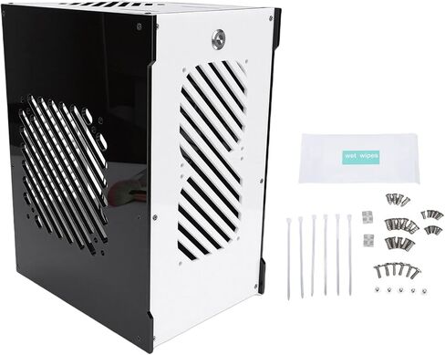 حافظة كمبيوتر صغيرة من فاباتر، حافظة كمبيوتر مكتبي من الأكريليك Mini PC ITX مع فتحتين PCI، تدعم SFX L وSFX، تبريد مجوف مفتوح 360 درجة، 292x220x165 مم in Kuwait