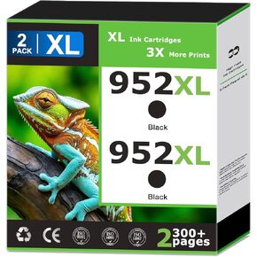 952XL Black Ink Cartridges Compatible for HP 952 XL Ink Replacements for HP 952 balck ink 952xl Work with OfficeJet Pro 7740 8710 8715 8720 8702 8715 8725 8730 8732M 8736 8743 Printer(2 Pack Black) in Kuwait