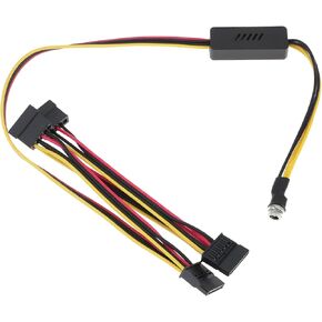 محول إمداد الطاقة 12 فولت 5 أمبير DC5525 ذكر إلى 4 SATA أنثى لمعظم محركات الأقراص الصلبة للكمبيوتر in Kuwait