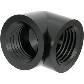 BarrowCH G1/4" أنثى إلى أنثى 90 درجة محول زاوية مناسب، أسود in Kuwait