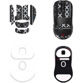 NOUKAJU Mouse Grip Tape Full Coverage for BenQ Zowie FK2-DW, Self-Adhesive Sweat-Resistant Professional Mice Upgrade Kit,Mouse Feet Skates(Foot pad + Black Mouse Grip Tape) in Kuwait