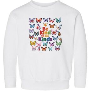 سويت شيرت للأطفال الصغار من TeesAndTankYou Butterfly Be Kind in Kuwait
